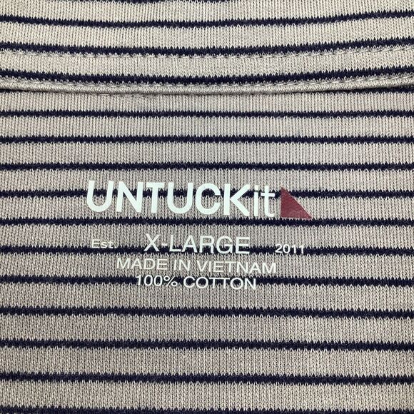 Untuckit Mens Short Sleeve Polo Striped Size XL - Picture 5 of 5